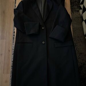 Uniqlo Elegant Black Wool Men’s Pea Coat